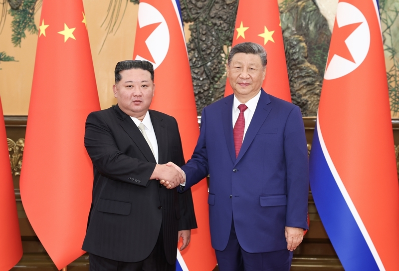 習(xí)近平同朝鮮勞動黨總書記、國務(wù)委員長金正恩舉行會談